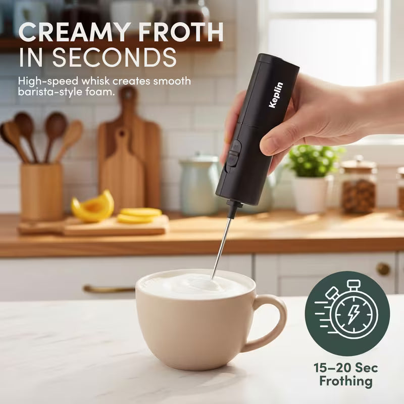 Electric Milk Frother with Stand