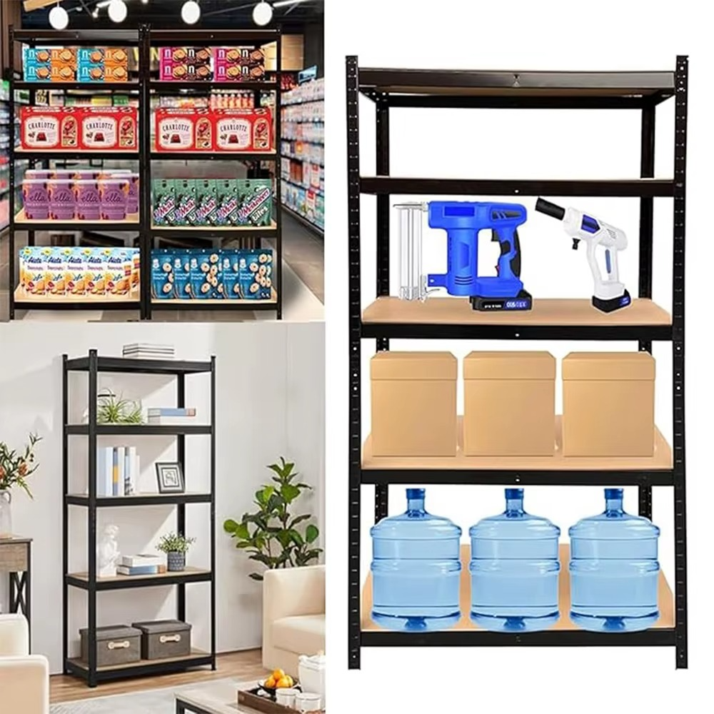 5 Tier Heavy Duty Galvanised Adjustable Shelf Racking Unit Storage Rack 875KG Capacity