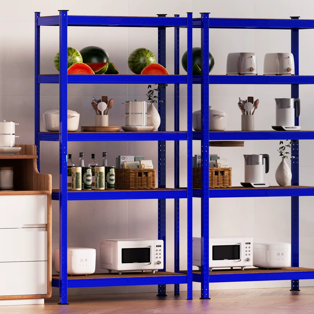 5 Tier Heavy Duty Galvanised Adjustable Shelf Racking Unit Storage Rack 875KG Capacity