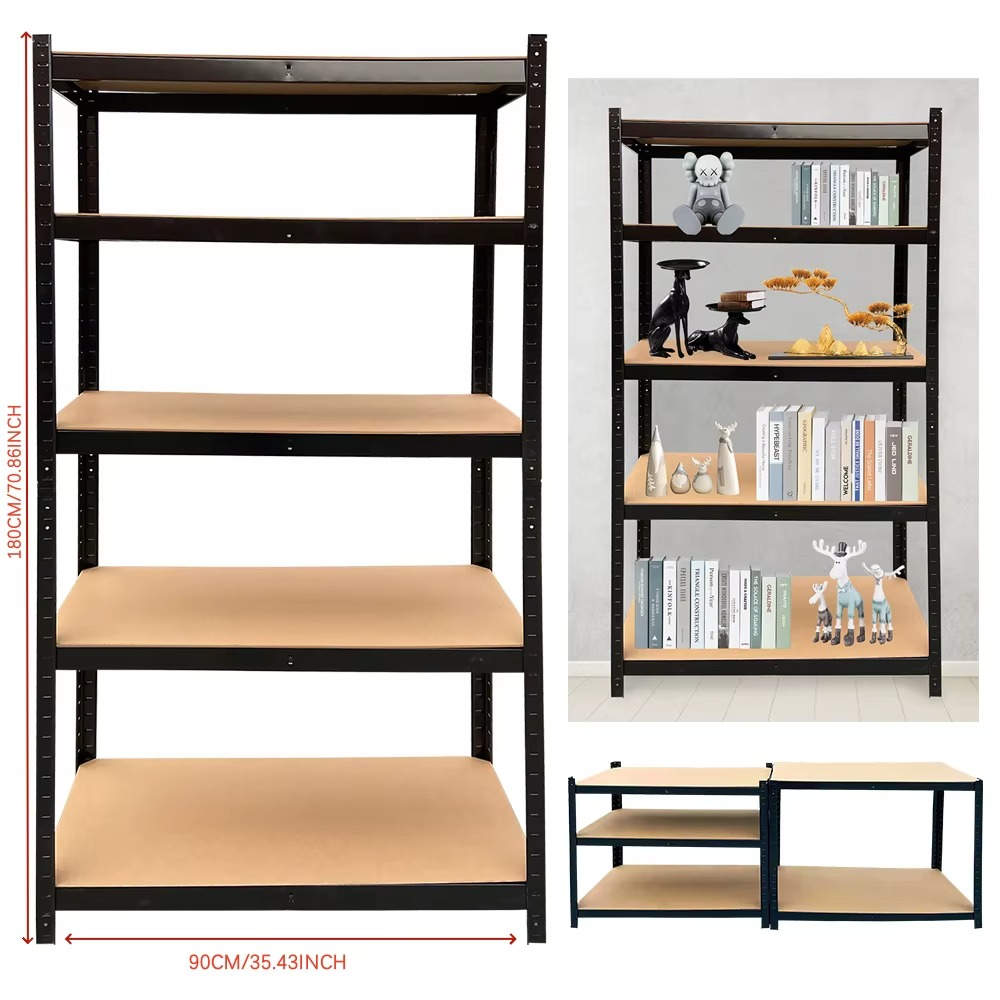 5 Tier Heavy Duty Galvanised Adjustable Shelf Racking Unit Storage Rack 875KG Capacity
