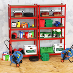 5 Tier Heavy Duty Galvanised Adjustable Shelf Racking Unit Storage Rack 875KG Capacity