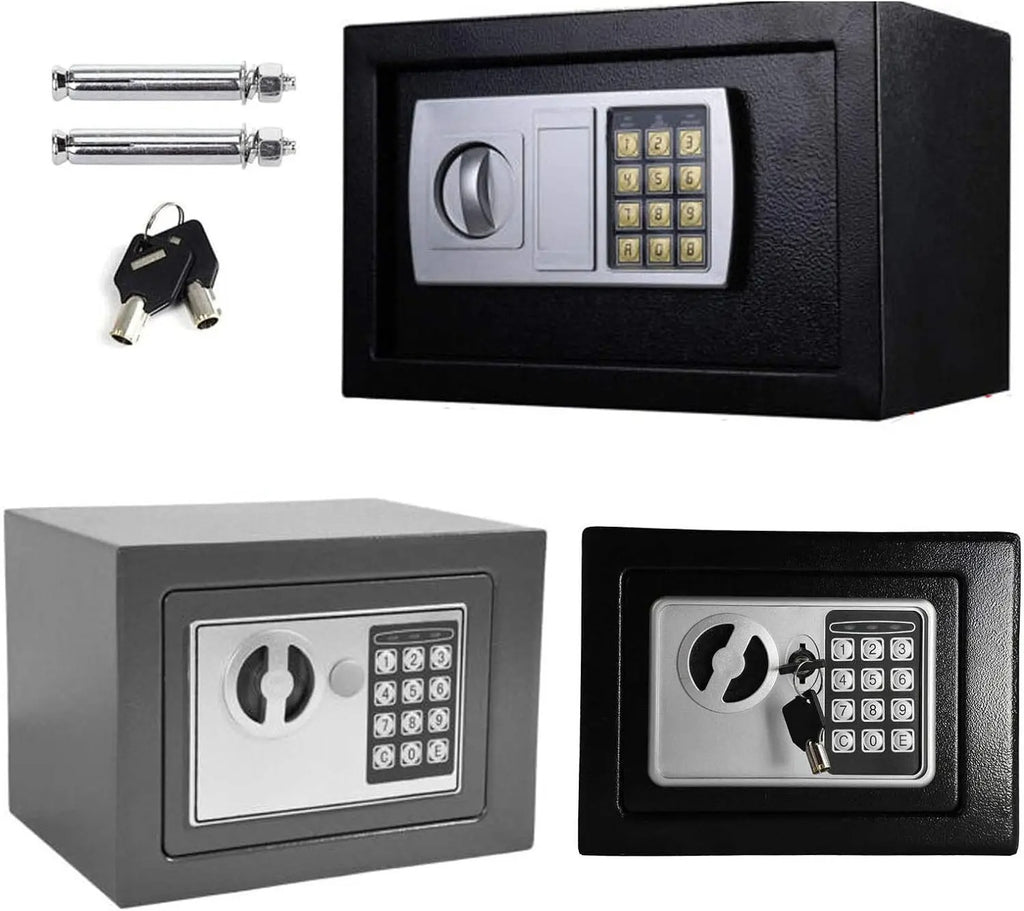 4.6L/8.5L/16L Safe Furniture Safe Double Bit Lock Iron Steel Safe with Lock and 2 Keys for Business Cash/Money/Jewellery