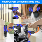 Cordless Drill Kit Electric Screwdriver Kit, 45Nm Cordless Combination Drill