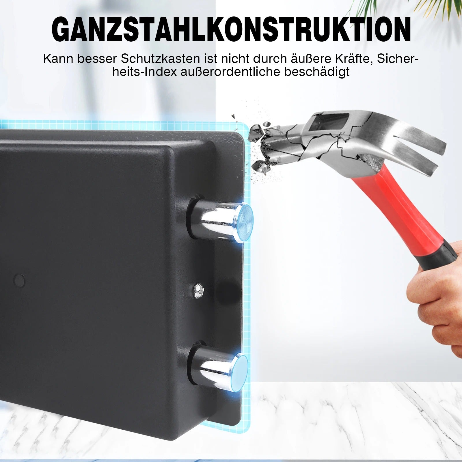 4.6L/8.5L/16L Safe Furniture Safe Double Bit Lock Iron Steel Safe with Lock and 2 Keys for Business Cash/Money/Jewellery