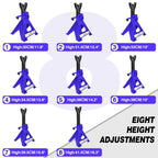 Axle Stands 3 Ton Jack Stands 11.4-17inch Adjustable Height Heavy Duty Steel for Car Van Truck Garage Workshop Tools,Set of 2