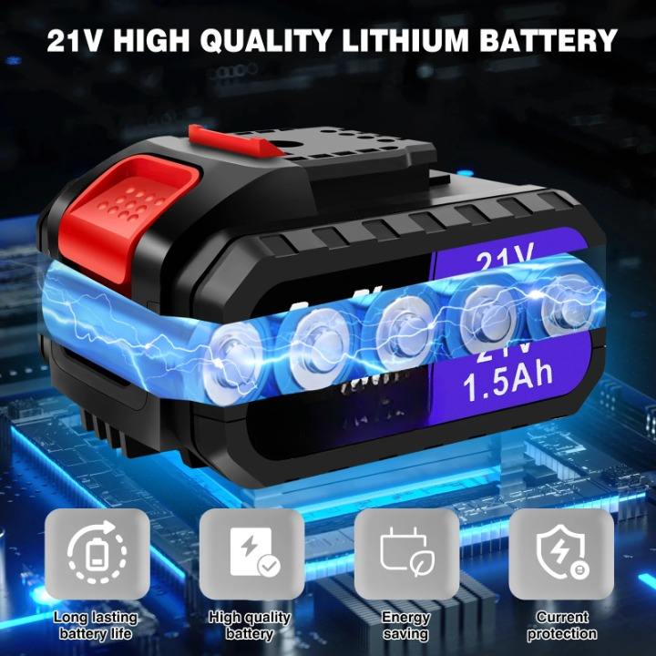 Cordless Drill Kit Electric Screwdriver Kit, 45Nm Cordless Combination Drill
