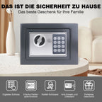 4.6L/8.5L/16L Safe Furniture Safe Double Bit Lock Iron Steel Safe with Lock and 2 Keys for Business Cash/Money/Jewellery